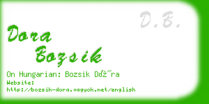 dora bozsik business card